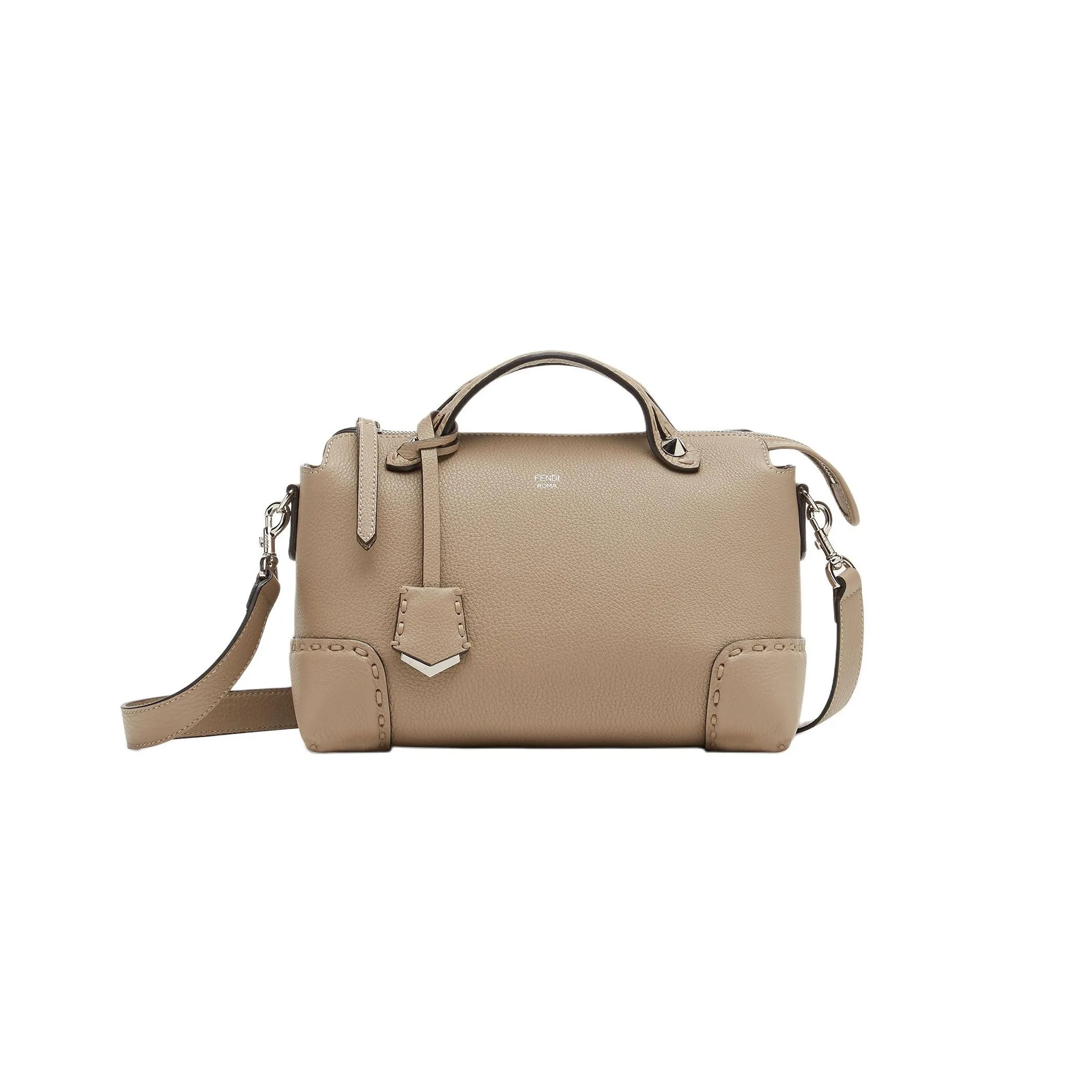 FENDI BY THE WAY LEATHER MEDIUM SELLERIA BAG DOVE GRAY 8BL146ARBBF04Y9 (27*15*13cm)